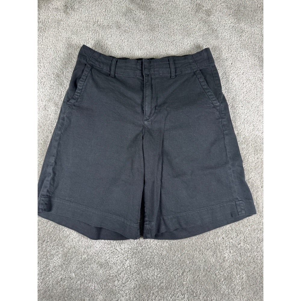 American Eagle Black Trouser Bermuda Shorts Size 4 Stretch Cotton Lyocell Blend